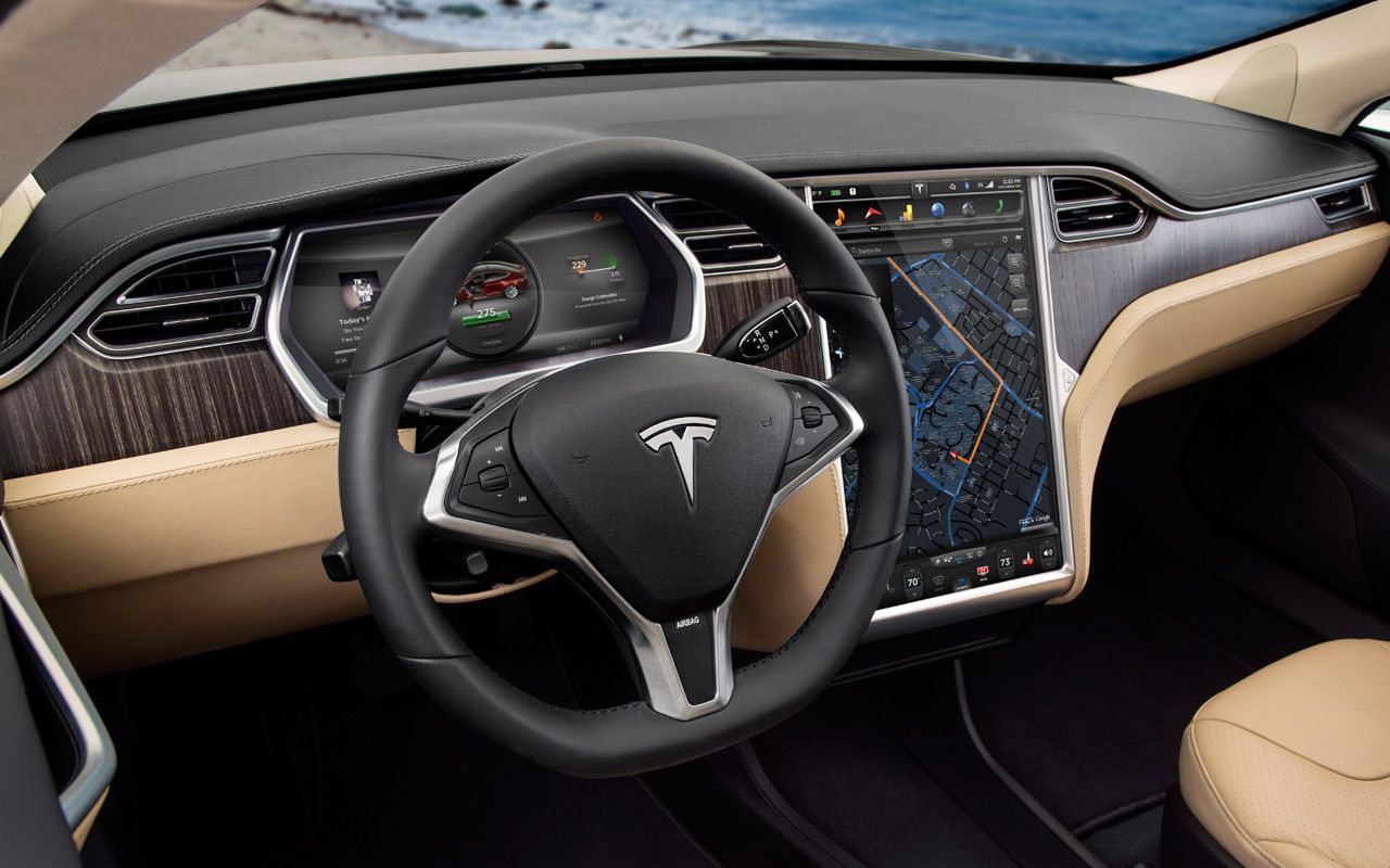 Interni della Tesla Model S